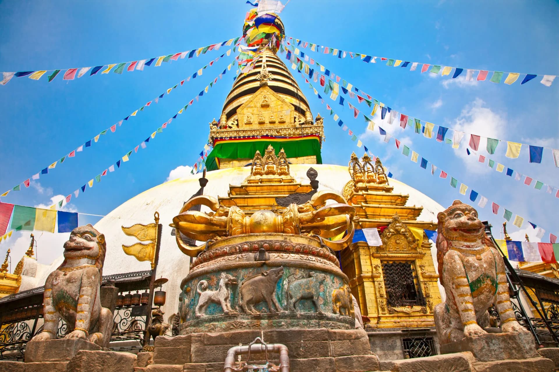 Stupa in Swayambhunath Monkey temple